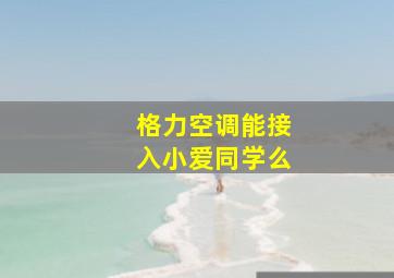 格力空调能接入小爱同学么