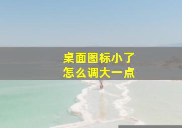 桌面图标小了怎么调大一点