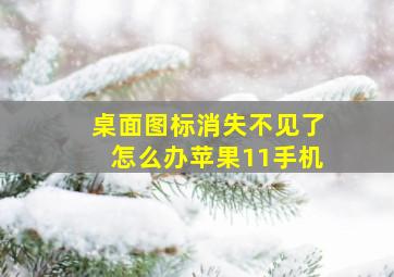 桌面图标消失不见了怎么办苹果11手机