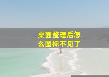 桌面整理后怎么图标不见了