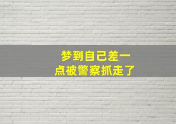 梦到自己差一点被警察抓走了