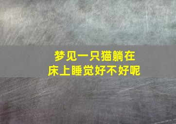 梦见一只猫躺在床上睡觉好不好呢