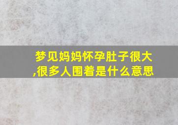 梦见妈妈怀孕肚子很大,很多人围着是什么意思