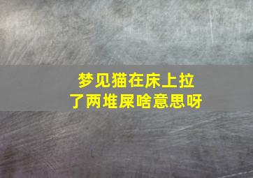 梦见猫在床上拉了两堆屎啥意思呀