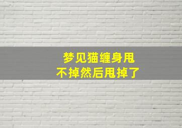 梦见猫缠身甩不掉然后甩掉了