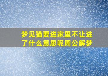 梦见猫要进家里不让进了什么意思呢周公解梦