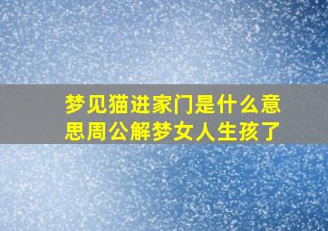 梦见猫进家门是什么意思周公解梦女人生孩了