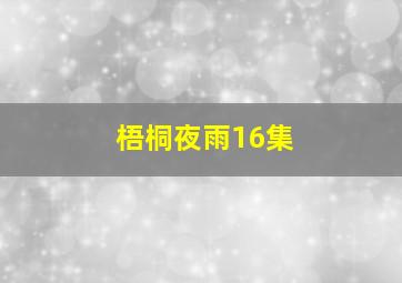 梧桐夜雨16集