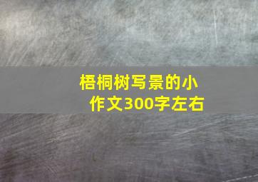 梧桐树写景的小作文300字左右