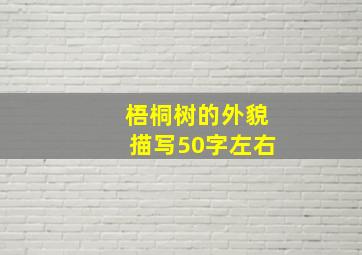 梧桐树的外貌描写50字左右