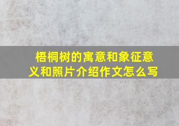 梧桐树的寓意和象征意义和照片介绍作文怎么写