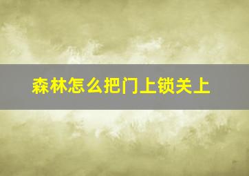 森林怎么把门上锁关上