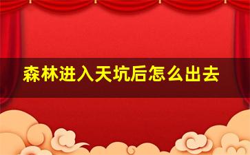 森林进入天坑后怎么出去