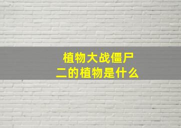 植物大战僵尸二的植物是什么