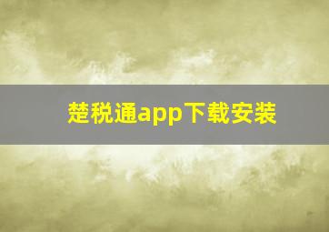 楚税通app下载安装