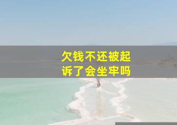 欠钱不还被起诉了会坐牢吗