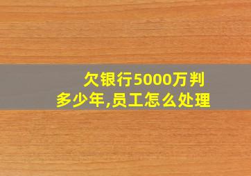 欠银行5000万判多少年,员工怎么处理