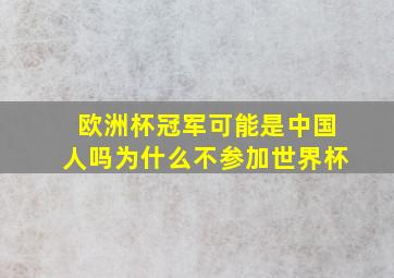 欧洲杯冠军可能是中国人吗为什么不参加世界杯