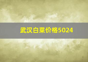 武汉白菜价格5024