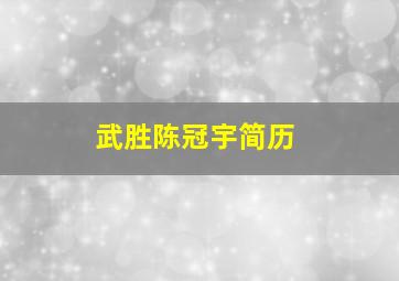 武胜陈冠宇简历