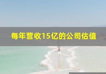 每年营收15亿的公司估值