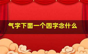 气字下面一个因字念什么