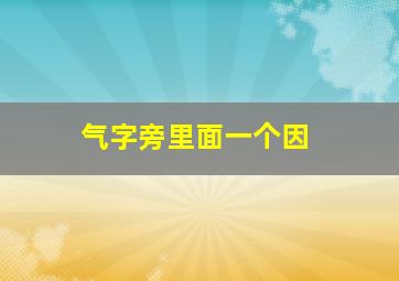 气字旁里面一个因