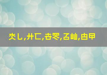 氼乚,廾匸,卋罖,叾屾,甴曱