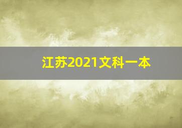 江苏2021文科一本