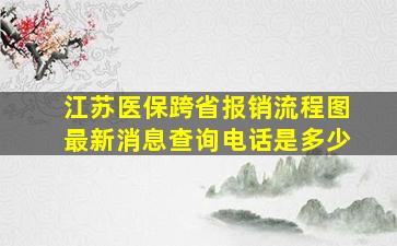 江苏医保跨省报销流程图最新消息查询电话是多少