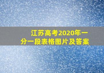 江苏高考2020年一分一段表格图片及答案