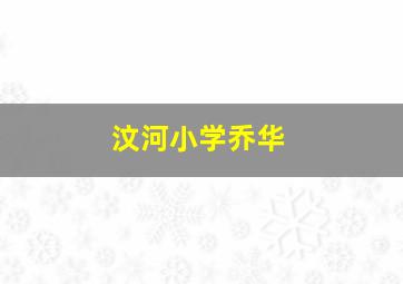 汶河小学乔华