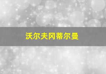 沃尔夫冈蒂尔曼