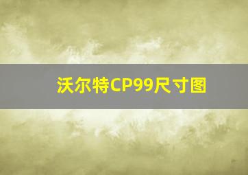 沃尔特CP99尺寸图