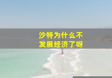 沙特为什么不发展经济了呀