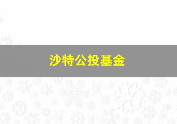 沙特公投基金