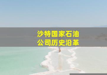 沙特国家石油公司历史沿革