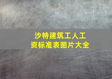 沙特建筑工人工资标准表图片大全