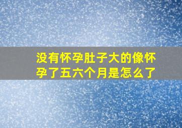 没有怀孕肚子大的像怀孕了五六个月是怎么了