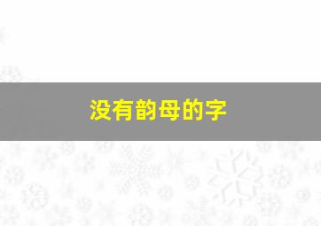 没有韵母的字