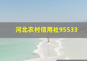 河北农村信用社95533