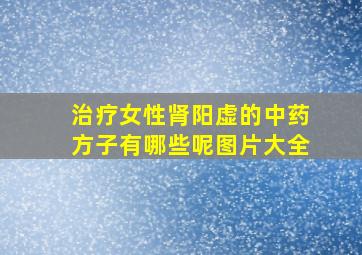 治疗女性肾阳虚的中药方子有哪些呢图片大全