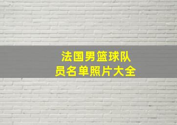 法国男篮球队员名单照片大全