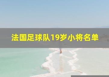 法国足球队19岁小将名单