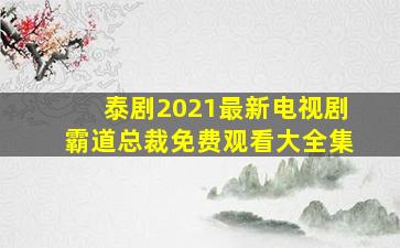 泰剧2021最新电视剧霸道总裁免费观看大全集