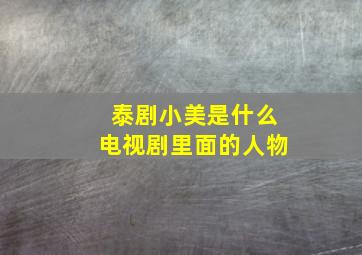 泰剧小美是什么电视剧里面的人物