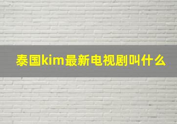 泰国kim最新电视剧叫什么