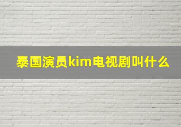 泰国演员kim电视剧叫什么