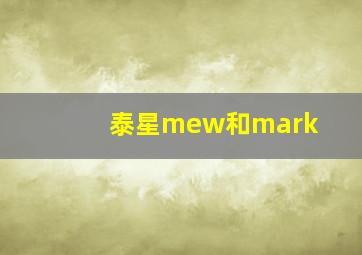 泰星mew和mark