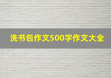 洗书包作文500字作文大全